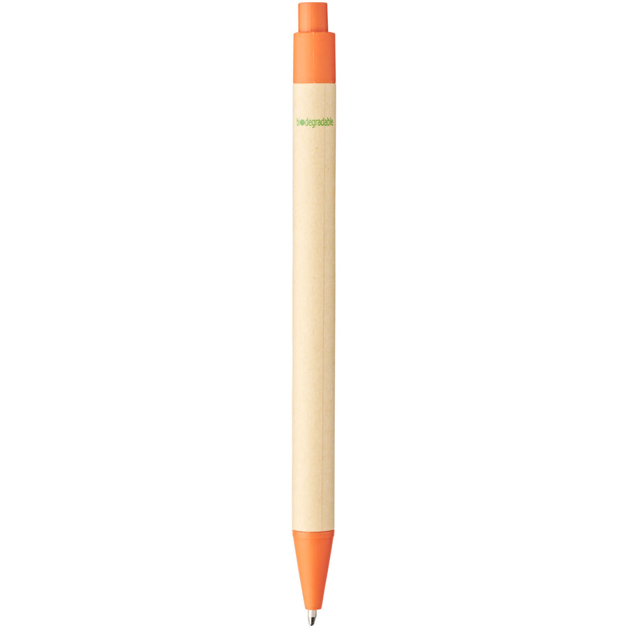 G107384 Penna a sfera Refil Nero in cartone riciclato e plastica derivata dal mais