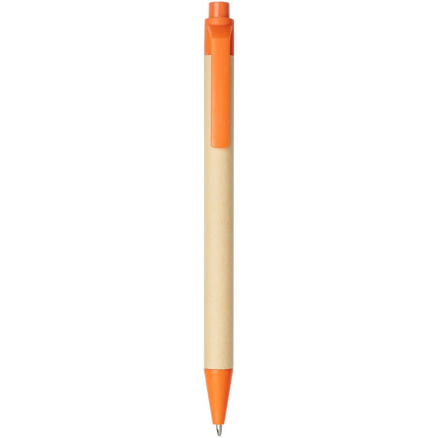 G107384 Penna a sfera Refil Nero in cartone riciclato e plastica derivata dal mais
