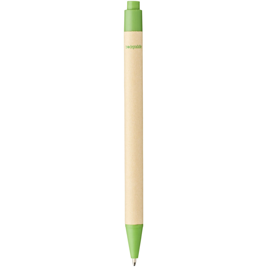 G107384 Penna a sfera Refil Nero in cartone riciclato e plastica derivata dal mais