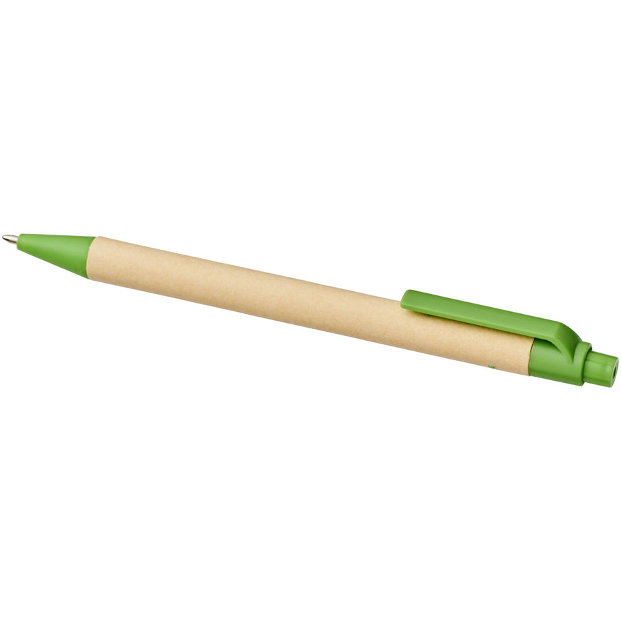 G107384 Penna a sfera Refil Nero in cartone riciclato e plastica derivata dal mais