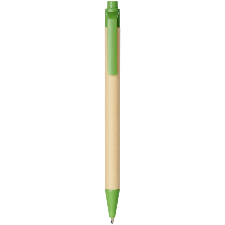 G107384 Penna a sfera Refil Nero in cartone riciclato e plastica derivata dal mais