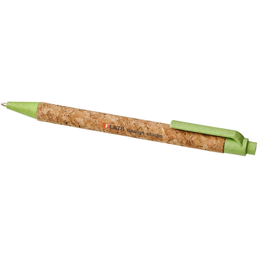 G107385 Penna a sfera in sughero e paglia di grano Midar Refil Nero