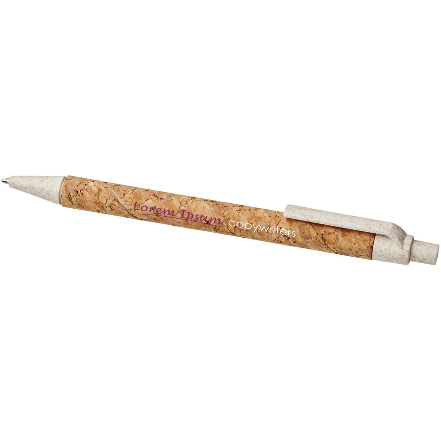 G107385 Penna a sfera in sughero e paglia di grano Midar Refil Nero