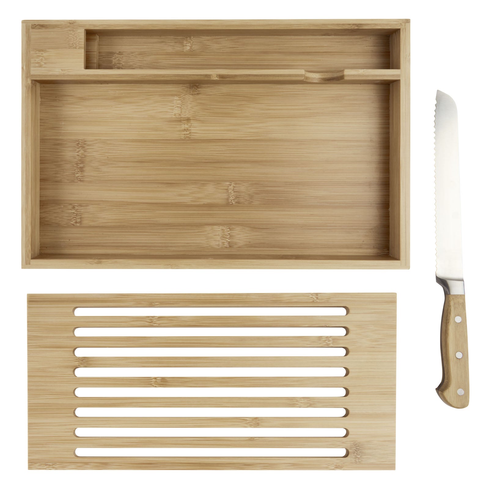G113153 Tagliere in bamboo con coltello