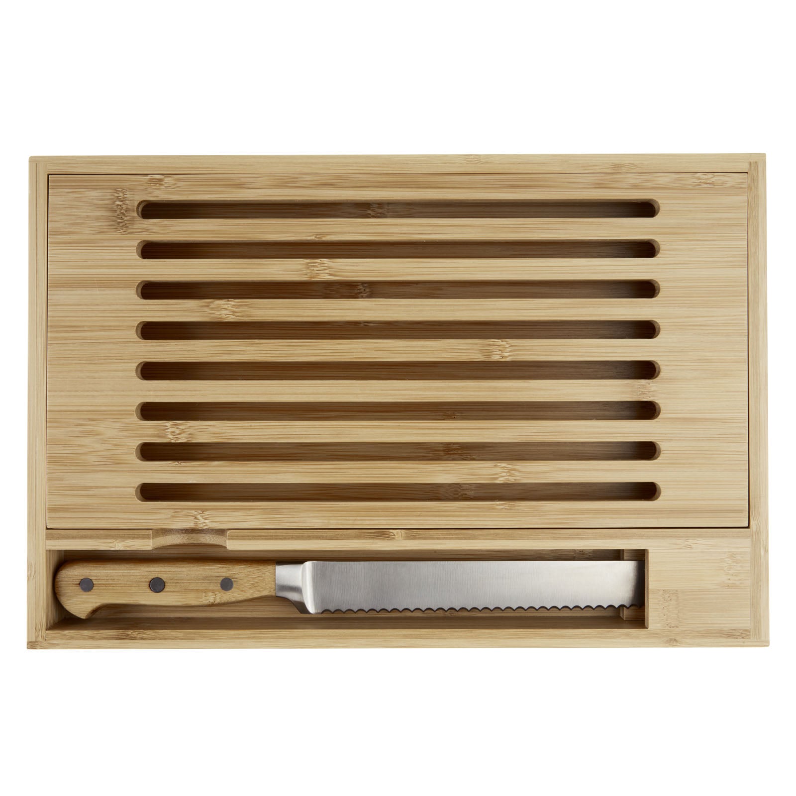 G113153 Tagliere in bamboo con coltello