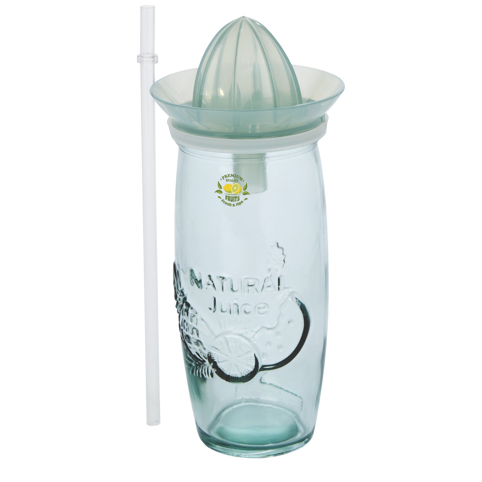 G113170 Bicchiere da cocktail in vetro riciclato da 550 ml con spremiagrumi Verano
