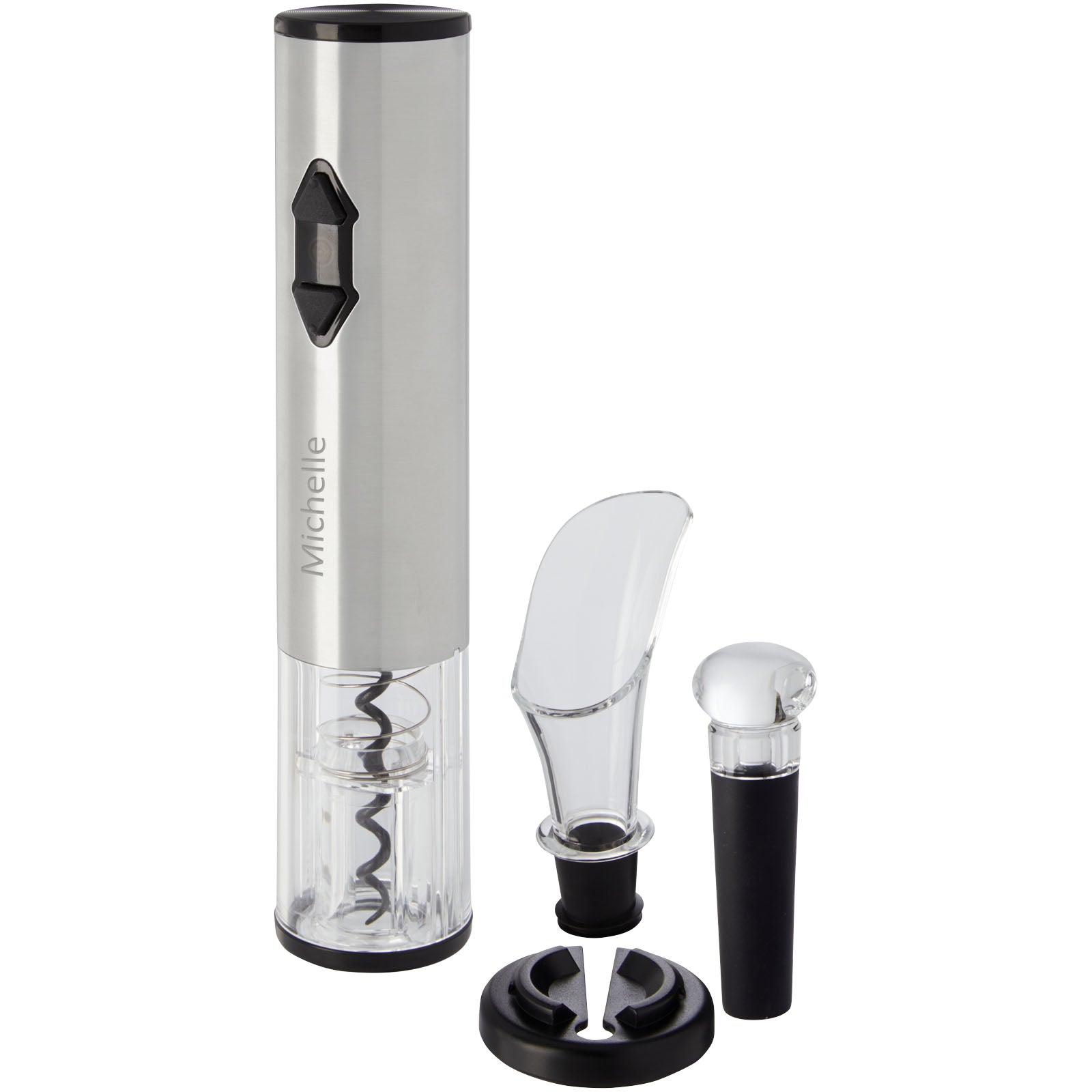 G113213 Cavatappi elettrico con accessori per vino Pino