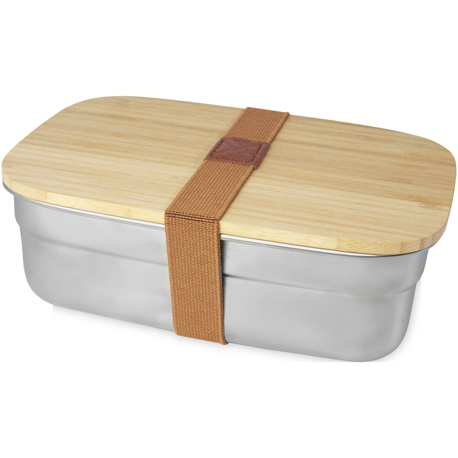 G113275 Contenitore per pranzo Tite in acciaio inossidabile con coperchio in bamboo
