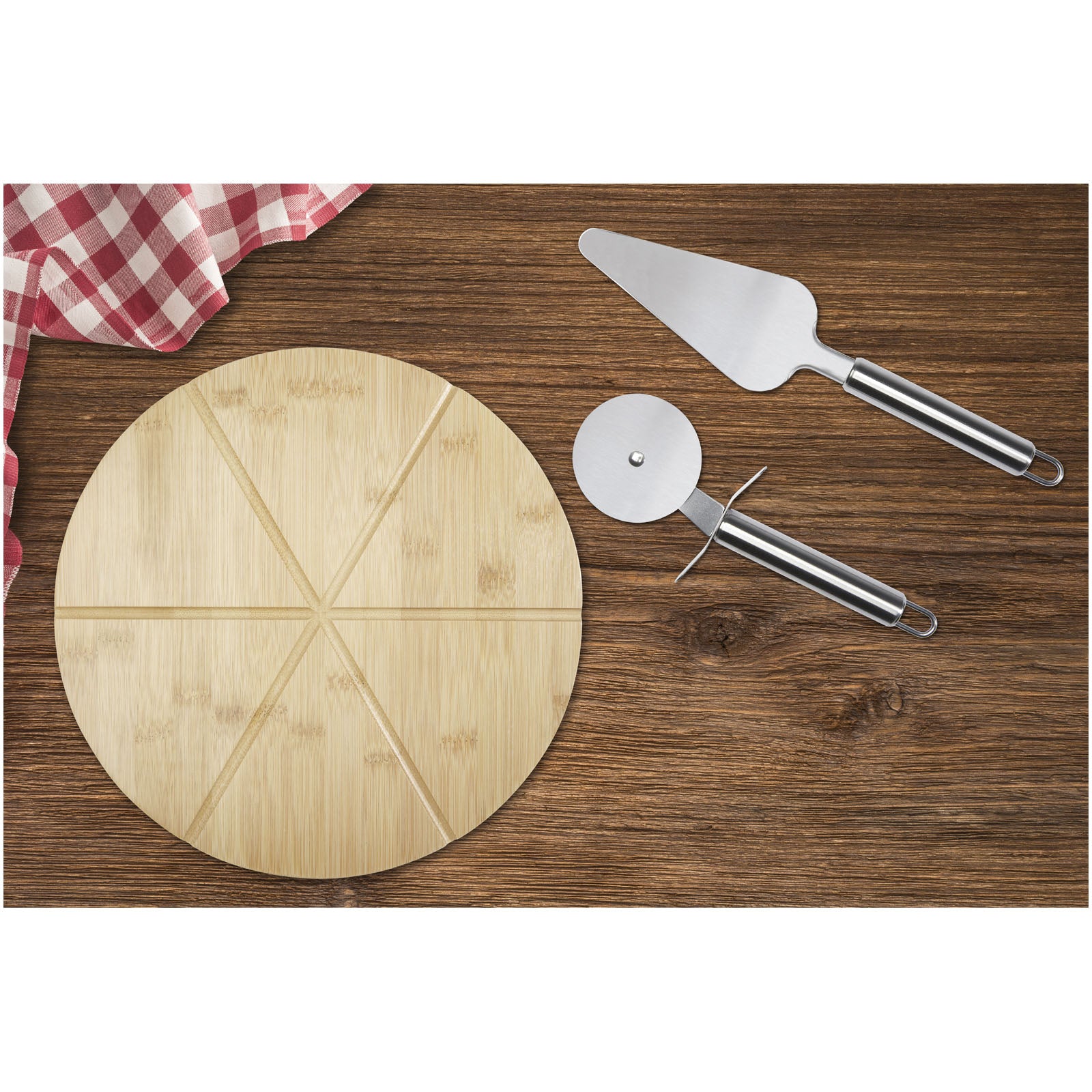 G113305 Tagliere e utensili Mangiary per pizza in bamboo
