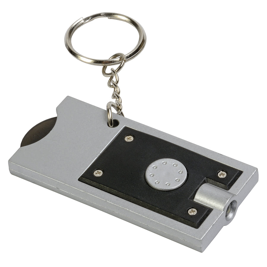 G11901 Portachiavi con gettone per carrello e luce