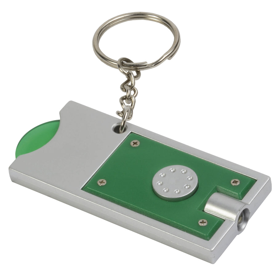 G11901 Portachiavi con gettone per carrello e luce