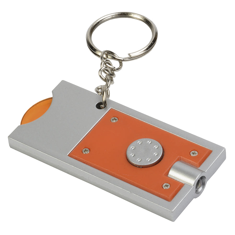 G11901 Portachiavi con gettone per carrello e luce