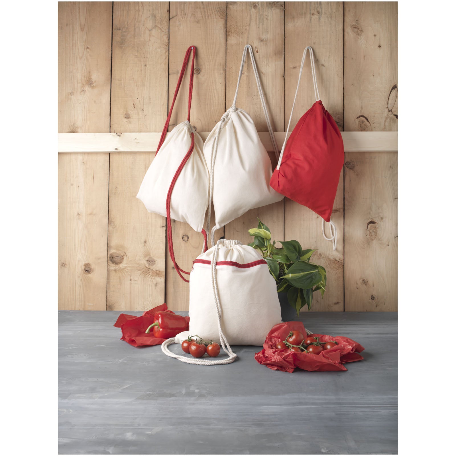 G120113 Sacca in cotone 100 g/m² con coulisse Oregon - 5L
