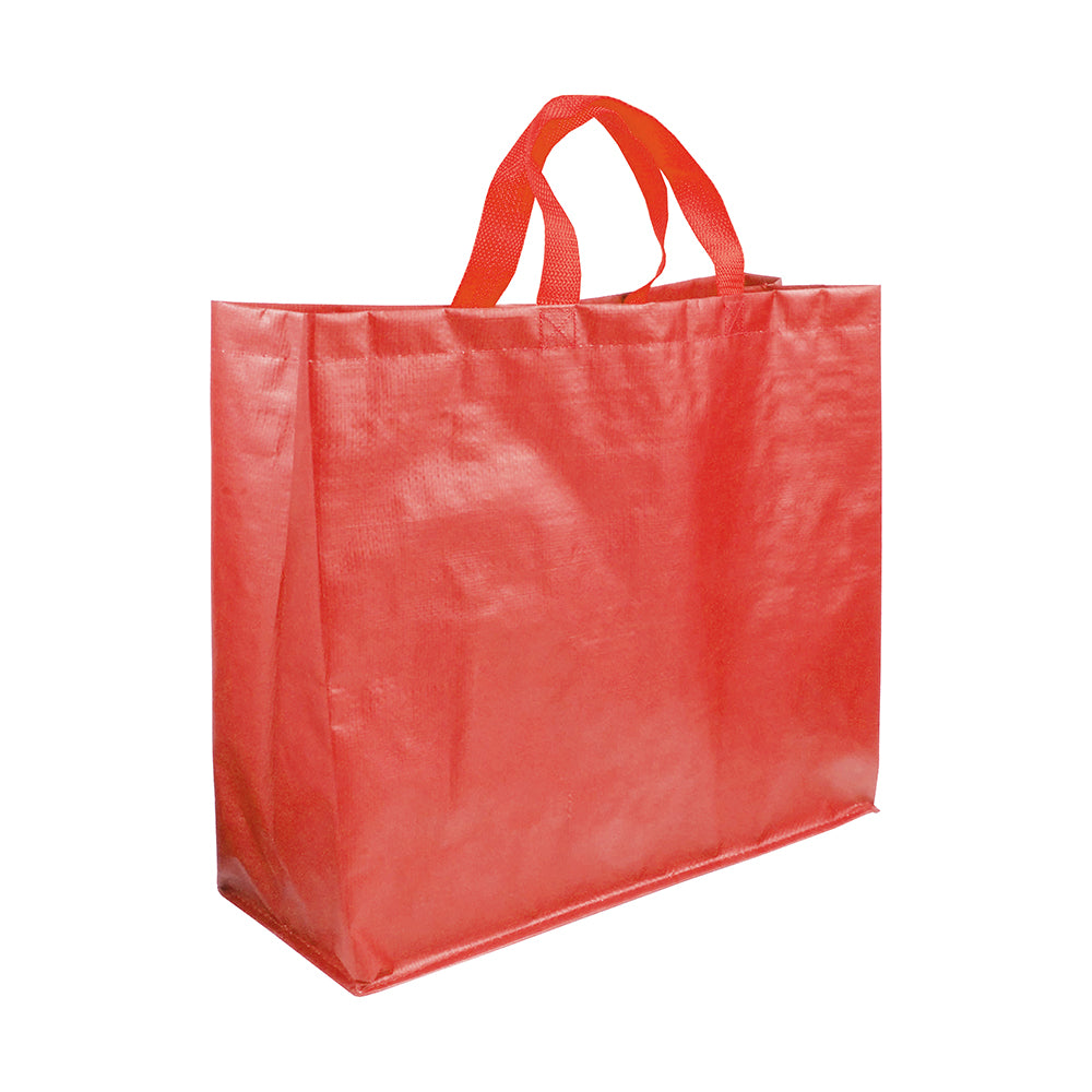 G12139 Shopper in polipropilene laminato opaco con manici in tessuto a nastro