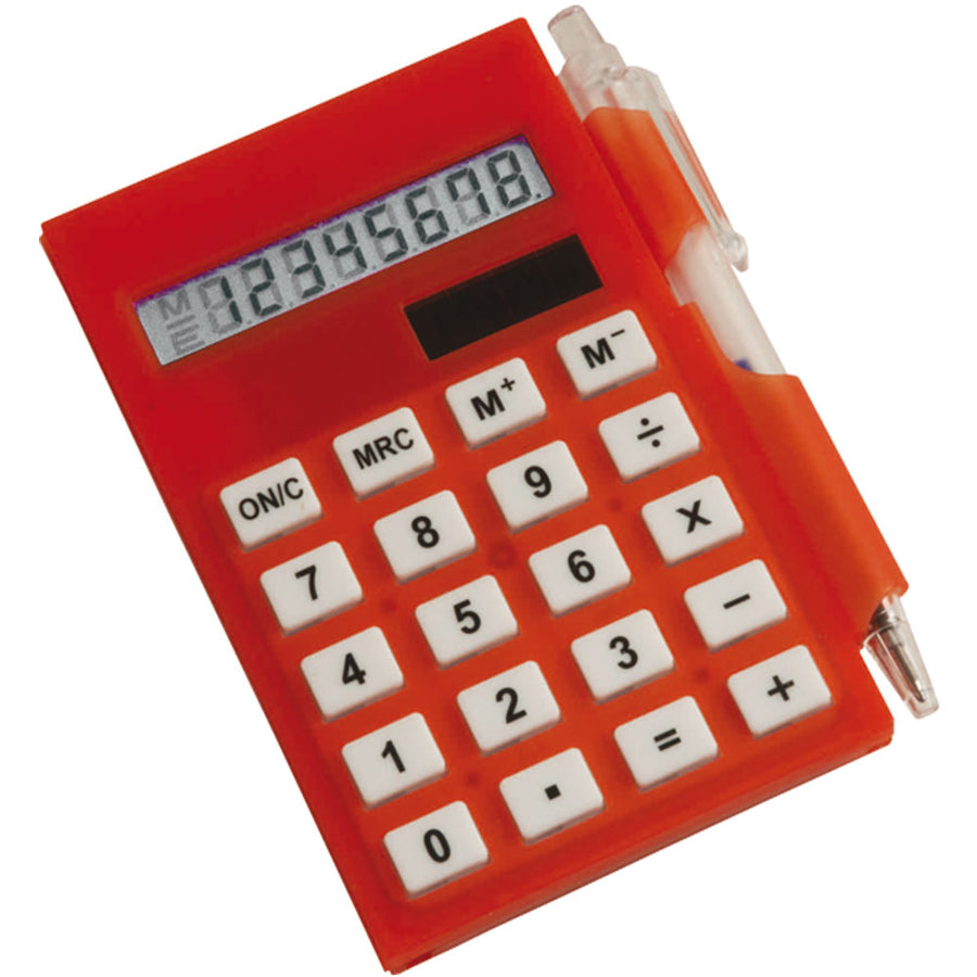 G12203 Calcolatrice con bloc notes e penna