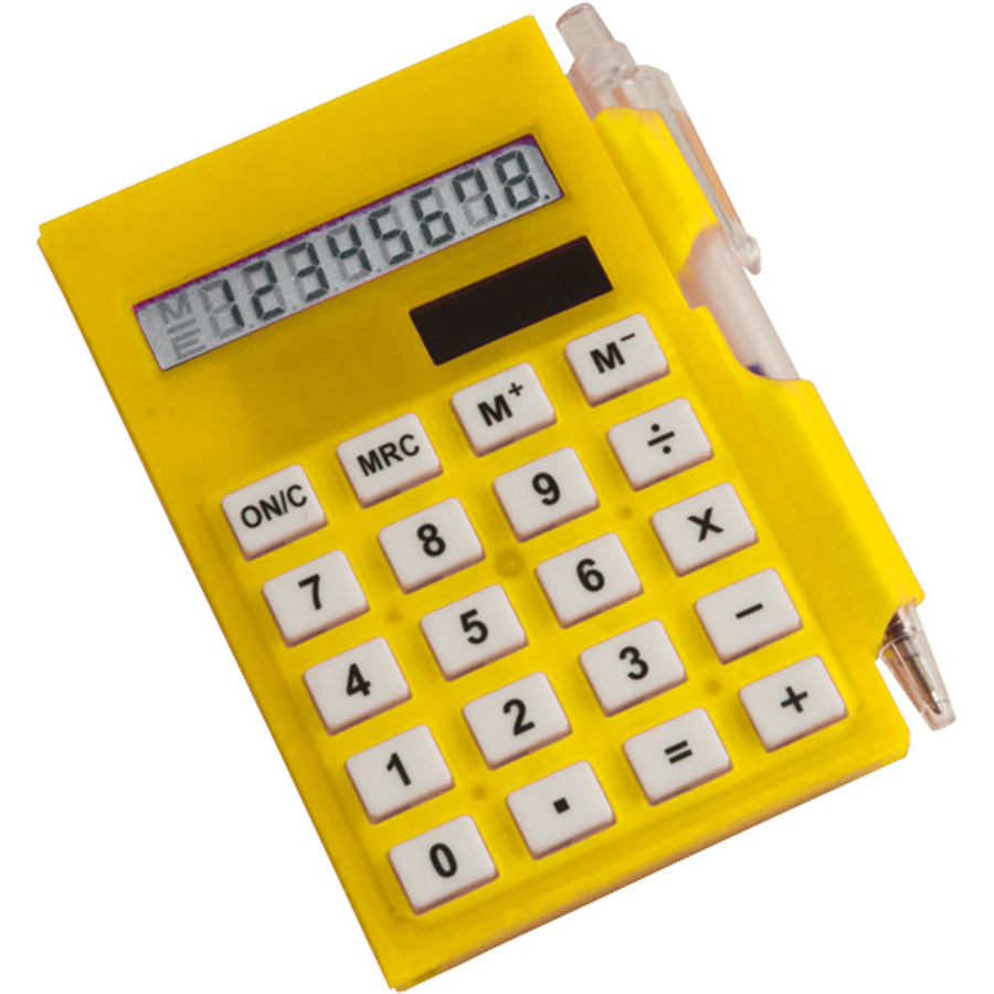 G12203 Calcolatrice con bloc notes e penna