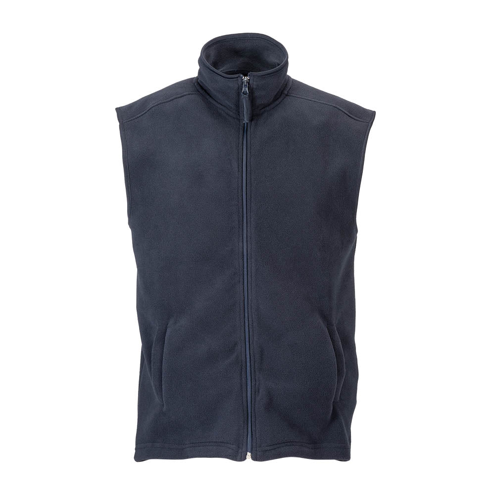 G13005 Gilet polar con zip lunga, tasche laterali