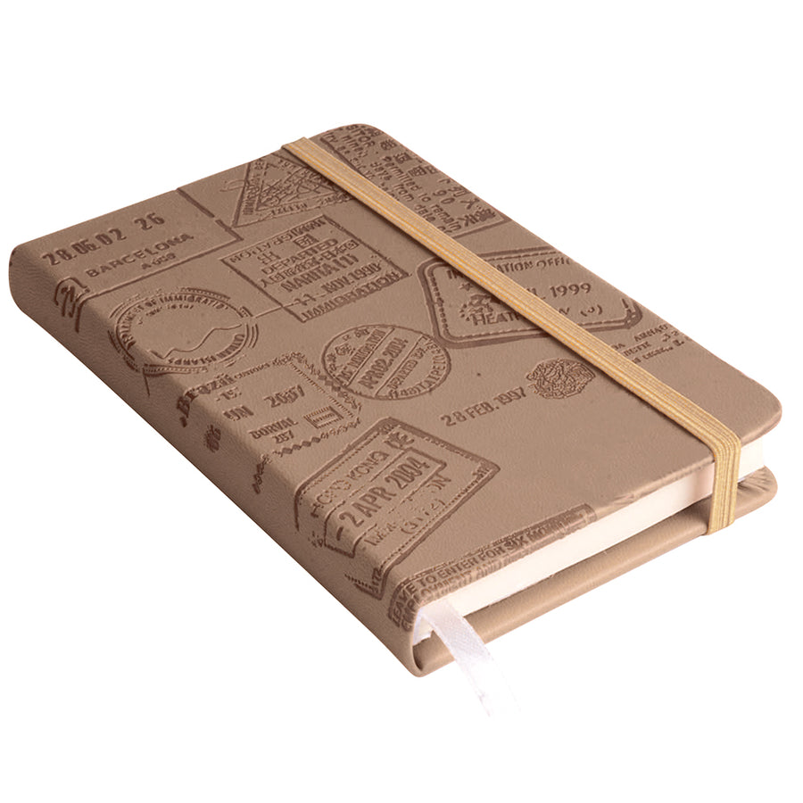 G13455 Quaderno con chiusura elastico, con tasca interna portafoglietti