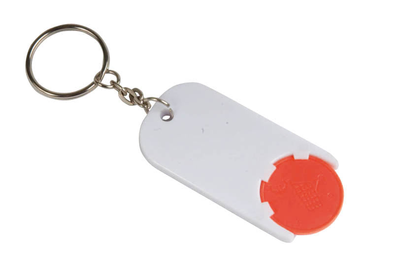 G13907 Portachiavi in plastica con gettone per carrello della spesa