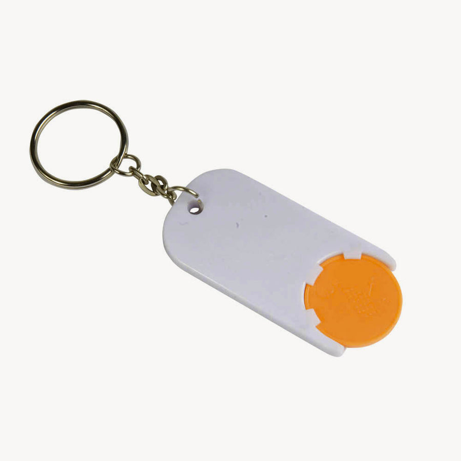 G13907 Portachiavi in plastica con gettone per carrello della spesa