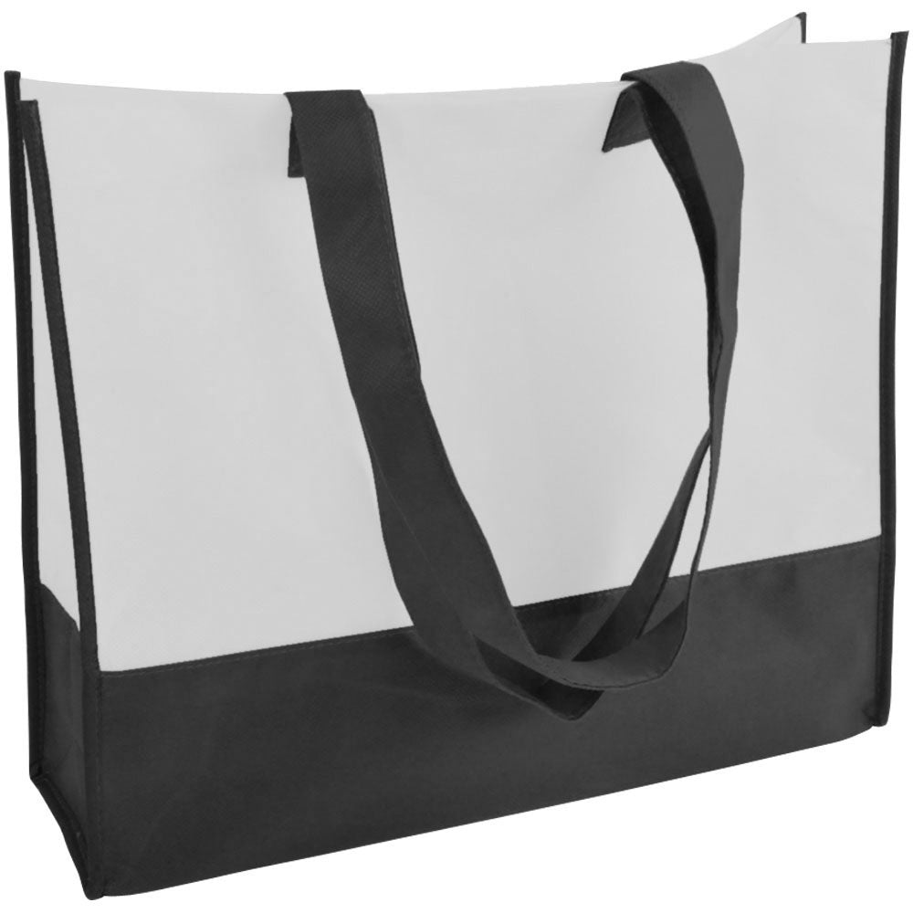 G14110 Shopper con soffietto in TNT 80 gr/m², manici lunghi