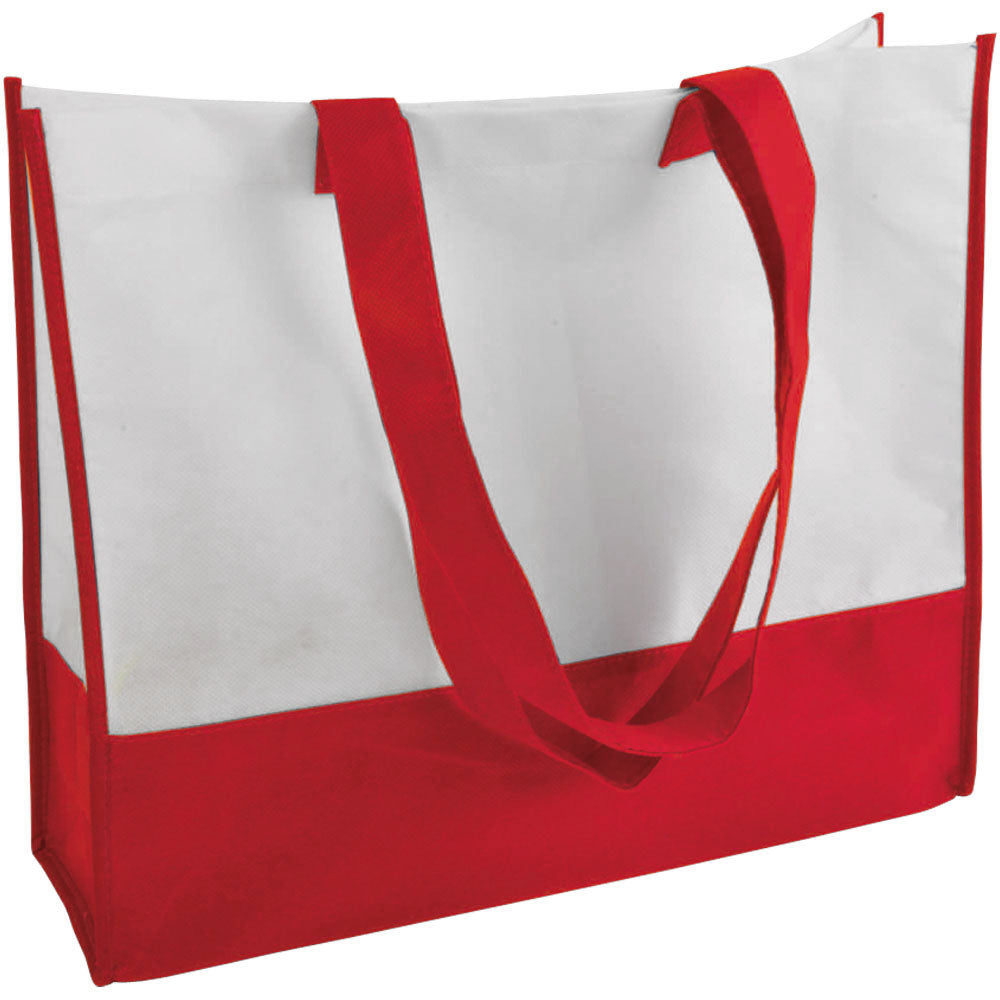 G14110 Shopper con soffietto in TNT 80 gr/m², manici lunghi
