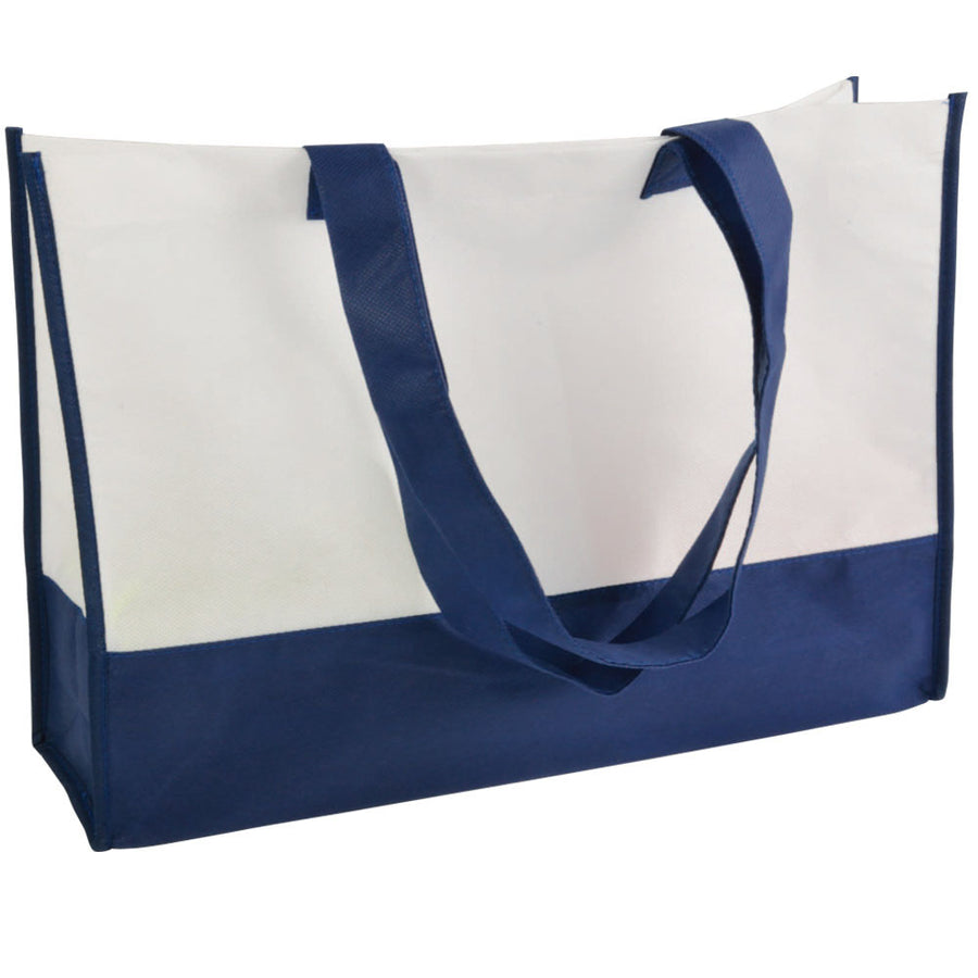 G14110 Shopper con soffietto in TNT 80 g/m2, manici lunghi