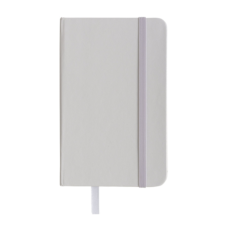 G14414 Quaderno con elastico colorato e segnalibro in raso