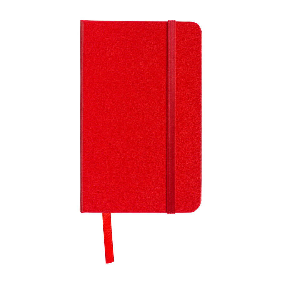 G14414 Quaderno con elastico colorato e segnalibro in raso