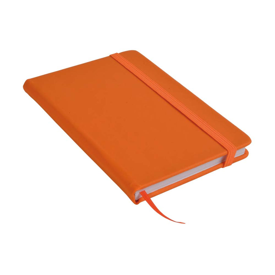 G14414 Quaderno con elastico colorato e segnalibro in raso