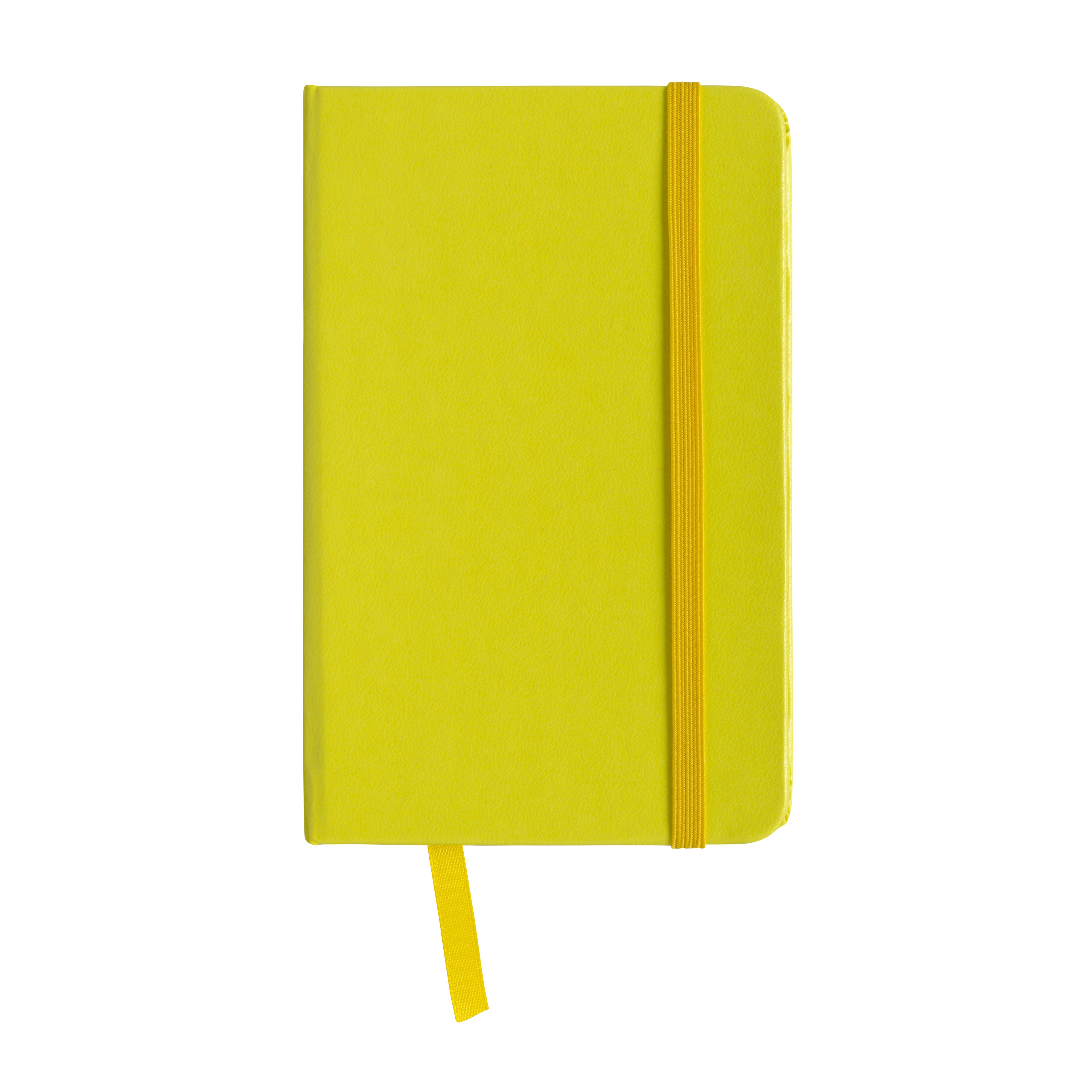 G14414 Quaderno con elastico colorato e segnalibro in raso