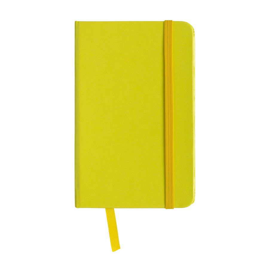 G14414 Quaderno con elastico colorato e segnalibro in raso