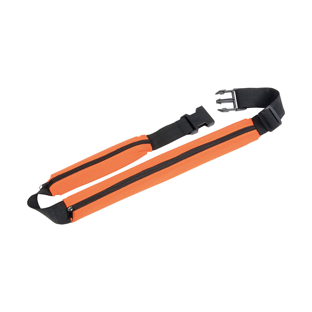 G15129 Marsupio slim in tessuto spandex elastico, con 2 tasche e cintura regolabile