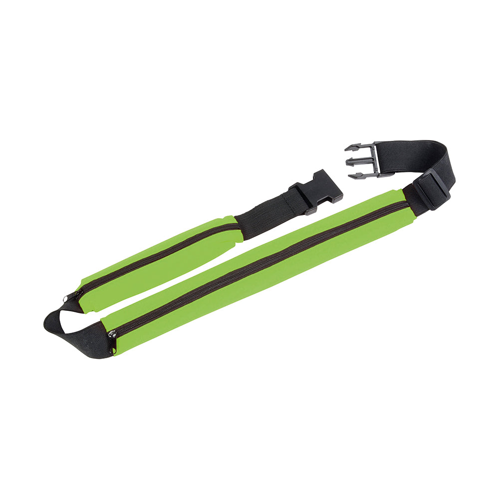 G15129 Marsupio slim in tessuto spandex elastico, con 2 tasche e cintura regolabile