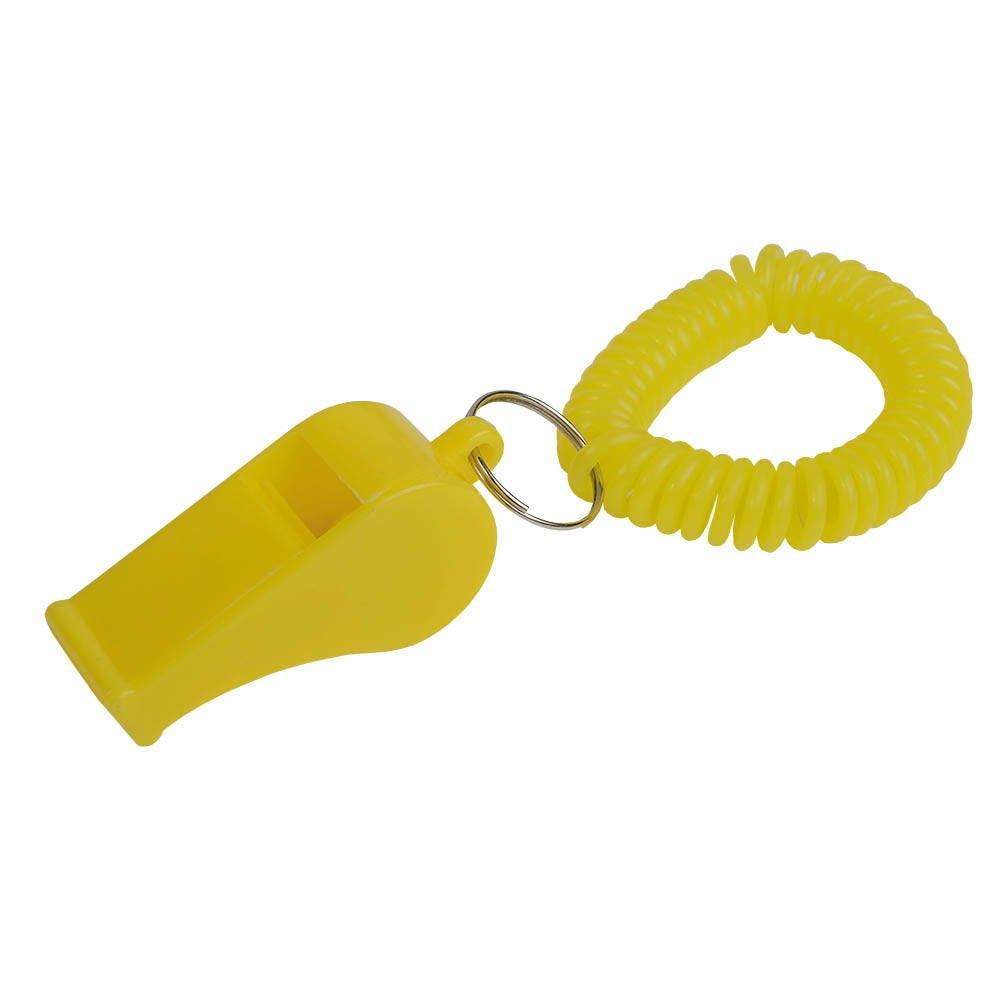 G15460 FIschietto in ABS con bracciale a spirale in plastica