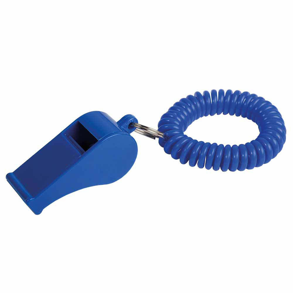 G15460 FIschietto in ABS con bracciale a spirale in plastica