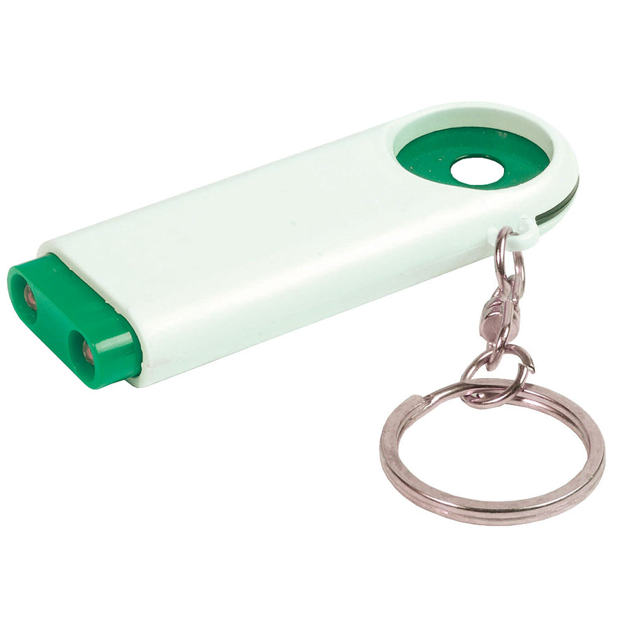 G15902 Portachiavi in plastica con gettone per carrello della spesa e luce a 2 led