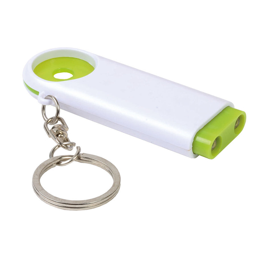 G15902 Portachiavi in plastica con gettone per carrello della spesa e luce a 2 led