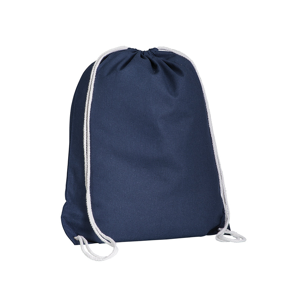 G16134 Zainetto in cotone 135 g/m2 con chiusura a strozzo