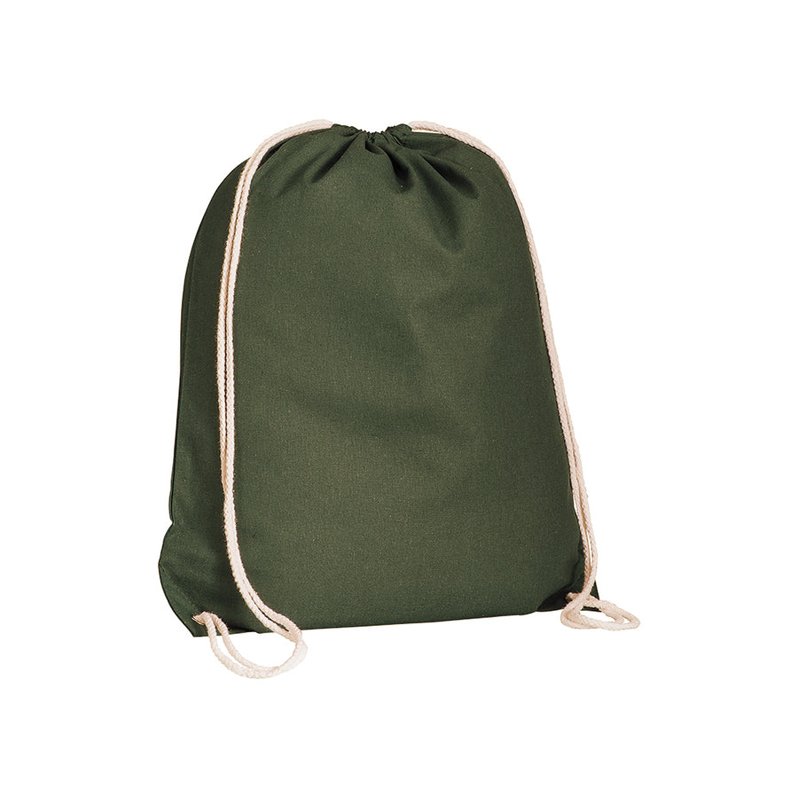G16134 Zainetto in cotone 135 g/m2 con chiusura a strozzo