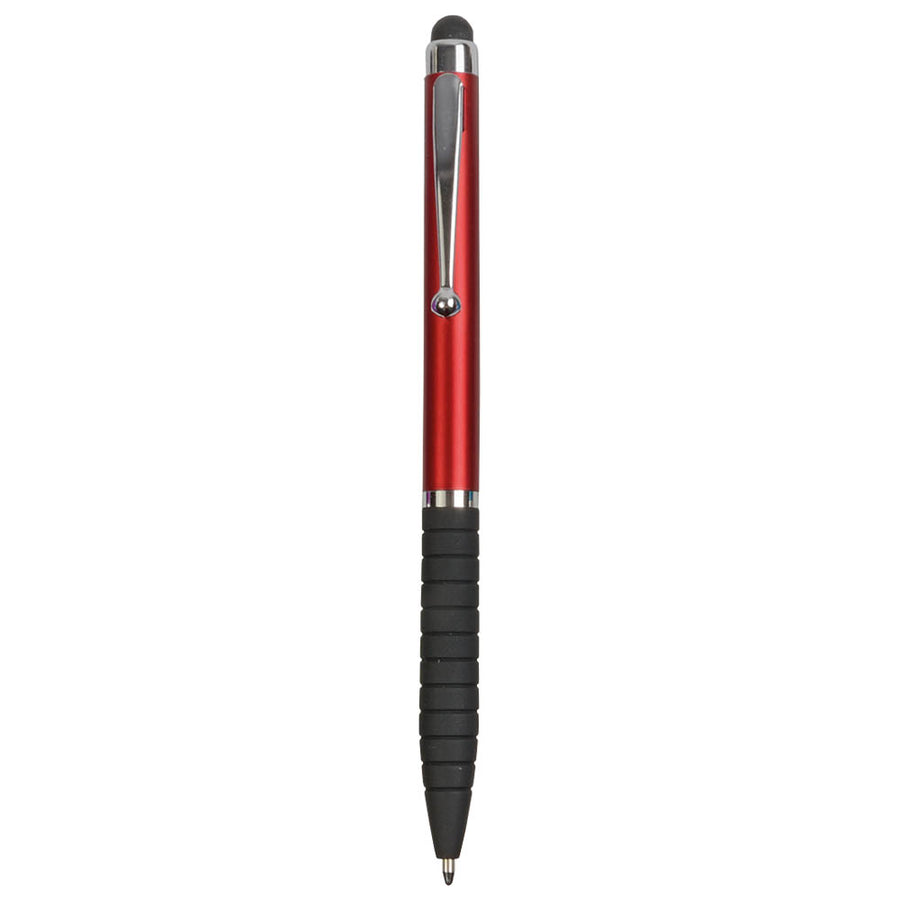 G16808 Penna con impugnatura gommata e gommino per touch screen