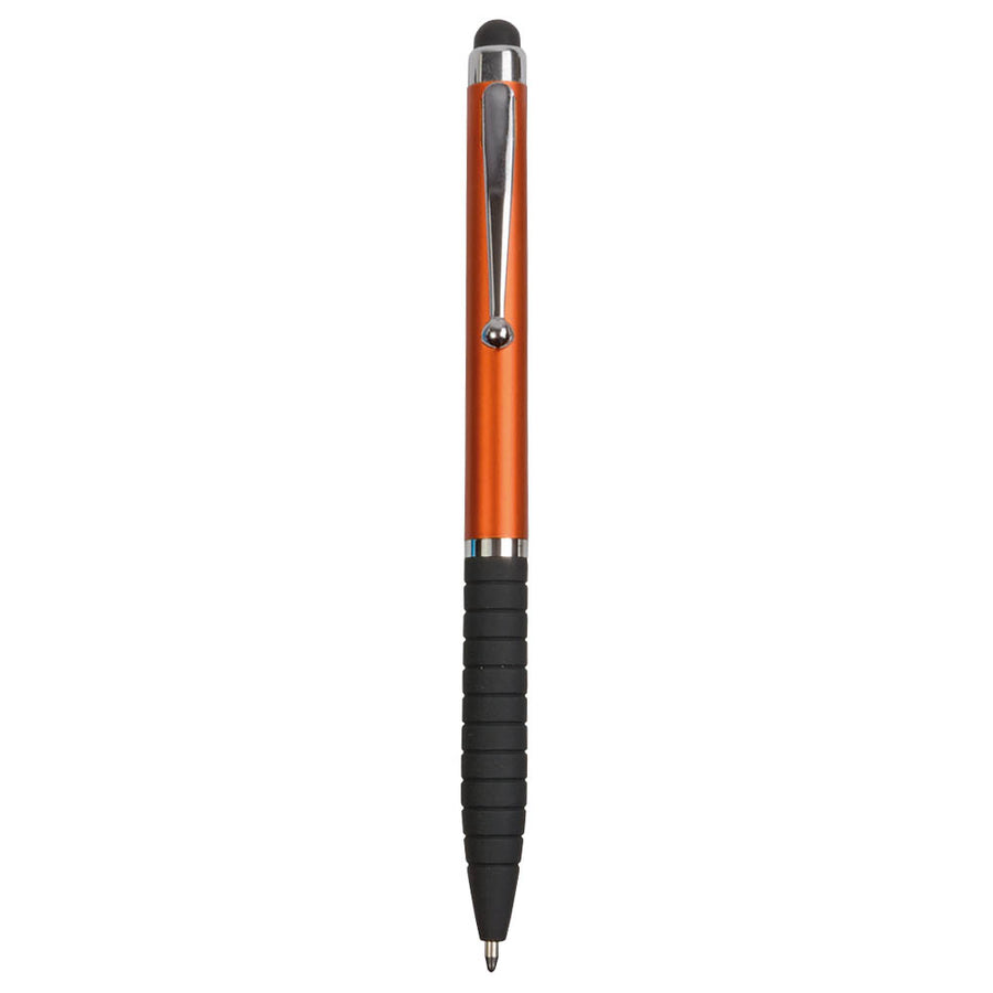 G16808 Penna con impugnatura gommata e gommino per touch screen