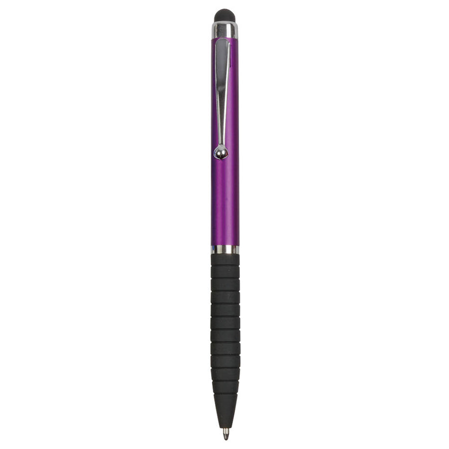 G16808 Penna con impugnatura gommata e gommino per touch screen