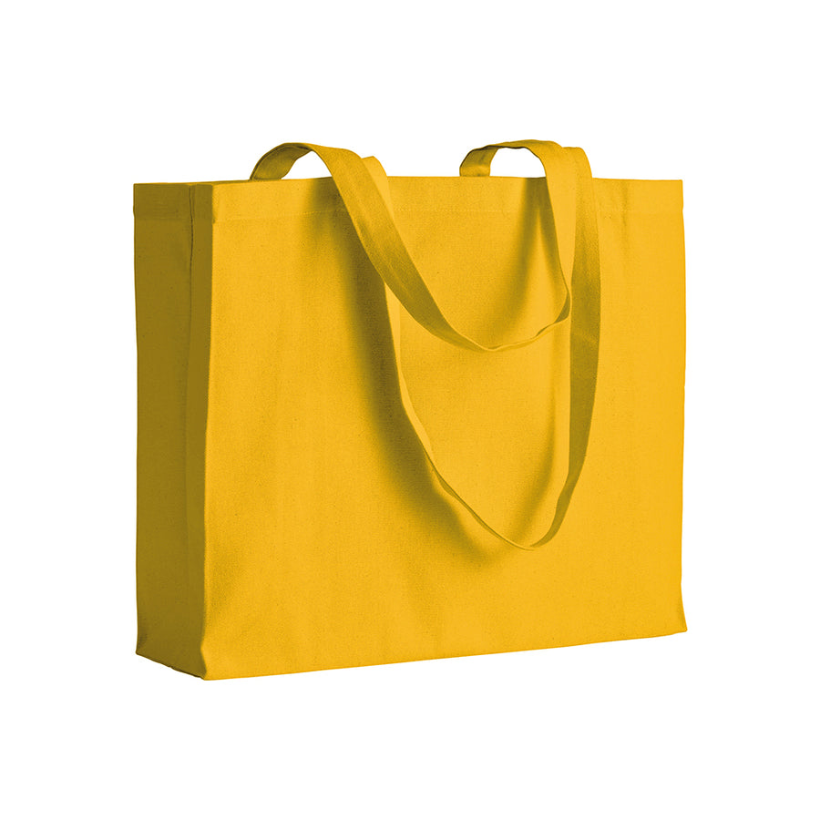 G17112 Shopper con soffietto in cotone 200 gr/m², manici lunghi