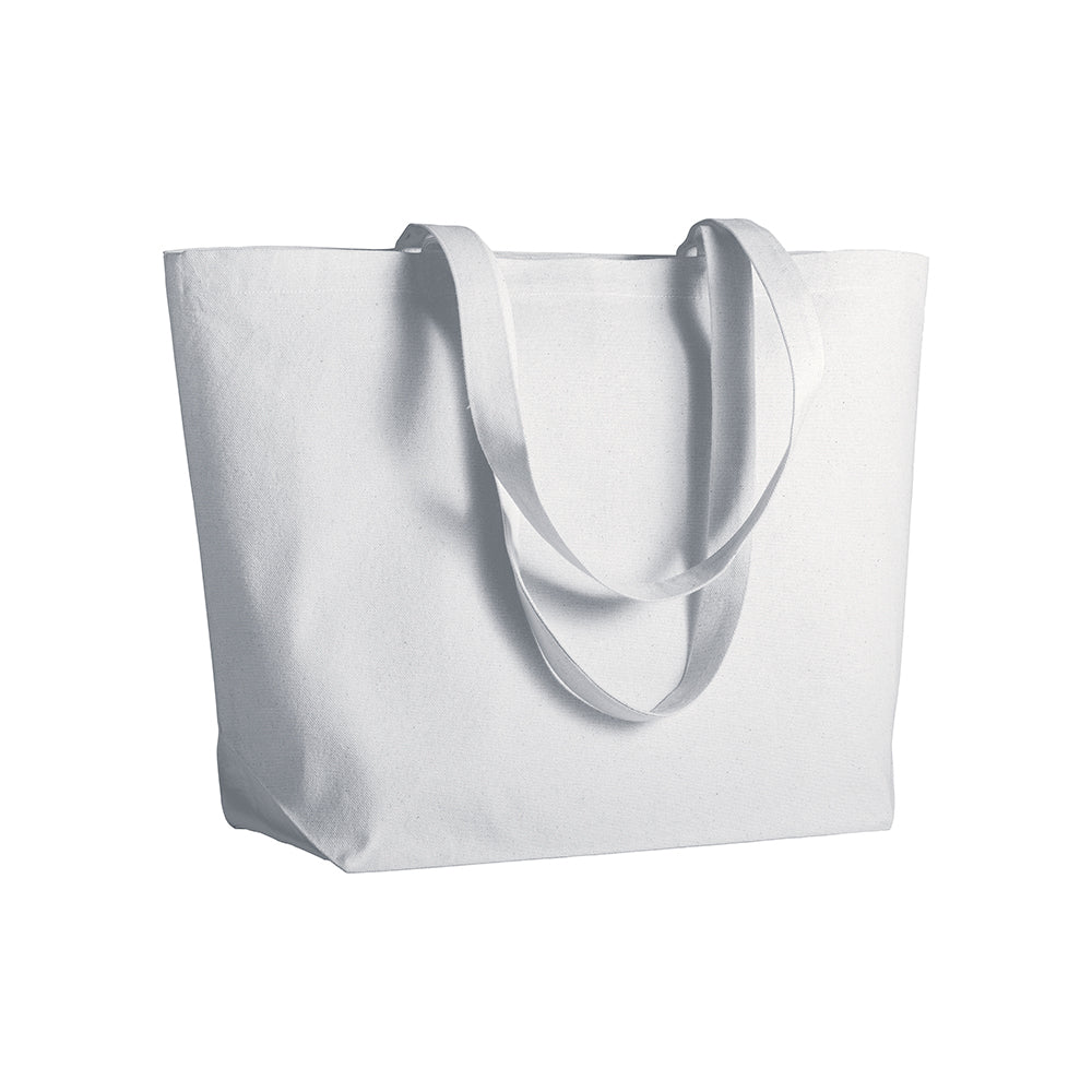 G1711301 Shopper Bianca in cotone 280 gr/m², manici lunghi