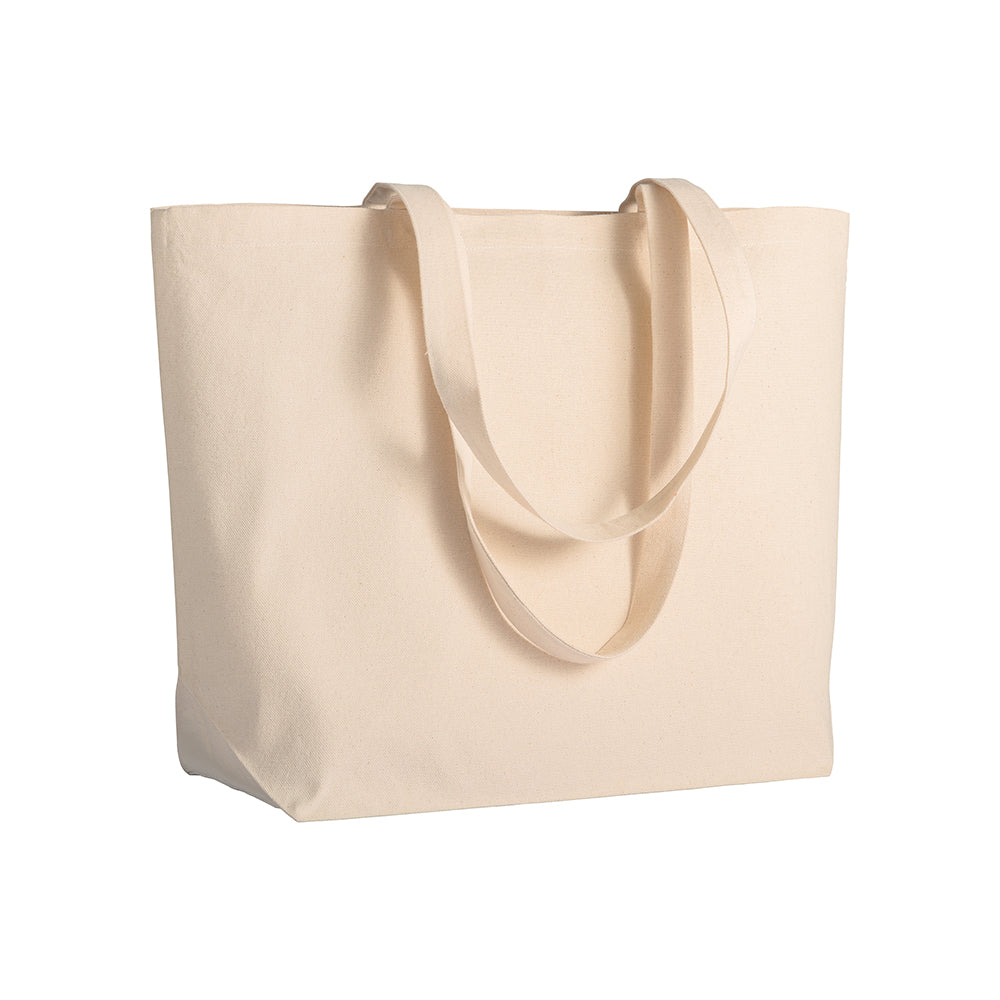 G1711322 Shopper con soffietto alla base in cotone 280 gr/m², manici lunghi