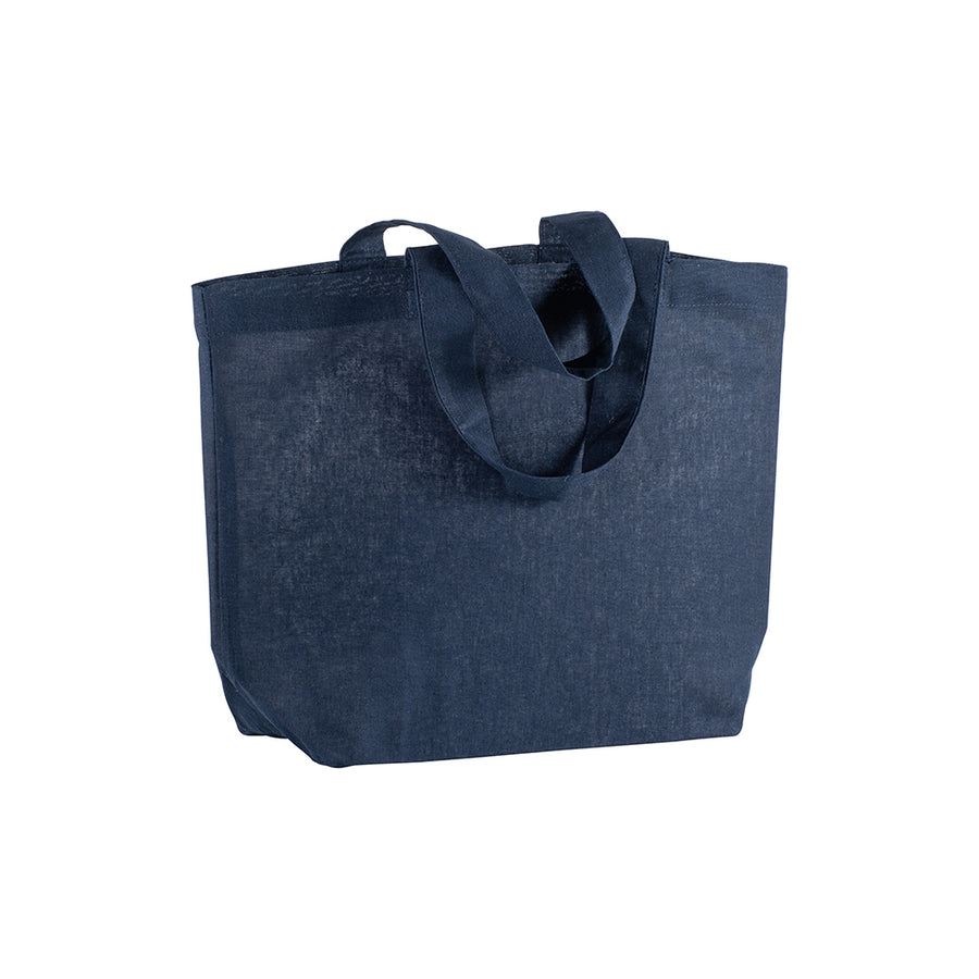 G18107 Shopper con soffietto alla base in cotone 120 g/m2, manici corti