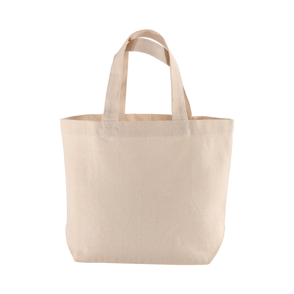 G1810722 Mini Shopper soffietto alla base, cotone 120 gr/m², manici corti