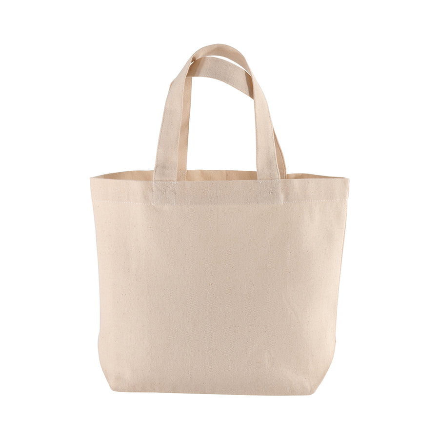 G1810722 Shopper con soffietto alla base in cotone 120 g/m2, manici corti