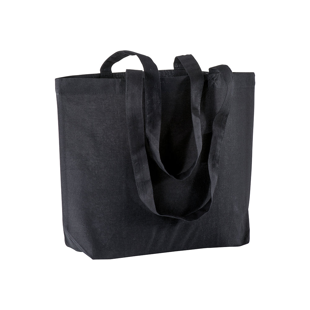 G18108 Shopper con soffietto alla base in cotone 120 gr/m², manici lunghi